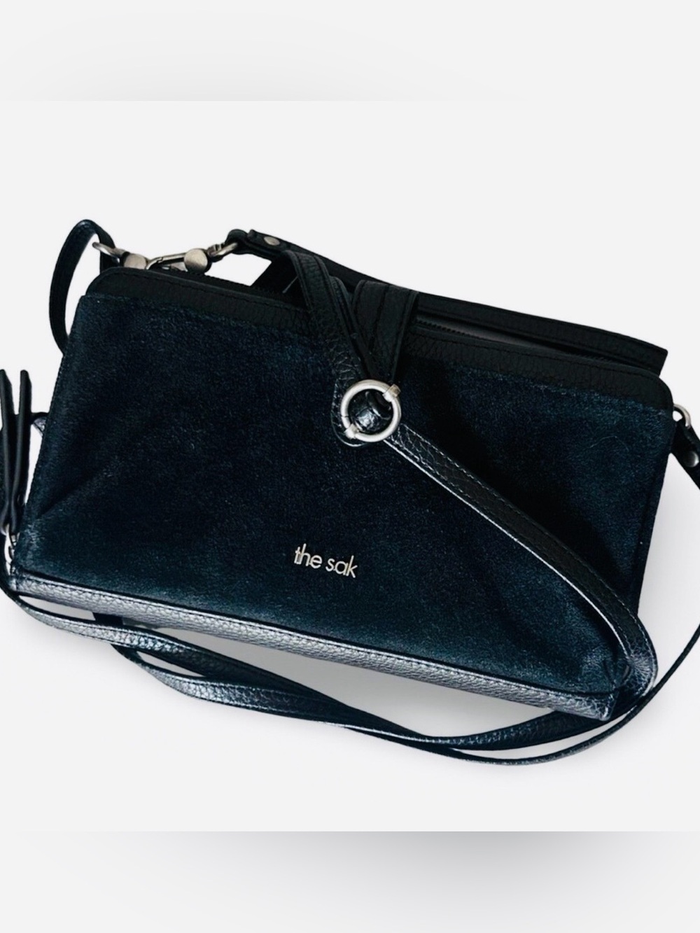 The Sak Black Crossbody Wallet Clutch